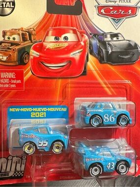 Disney Pixar Cars Mini Racers 3-Pack – New in Package – Collectible Set
